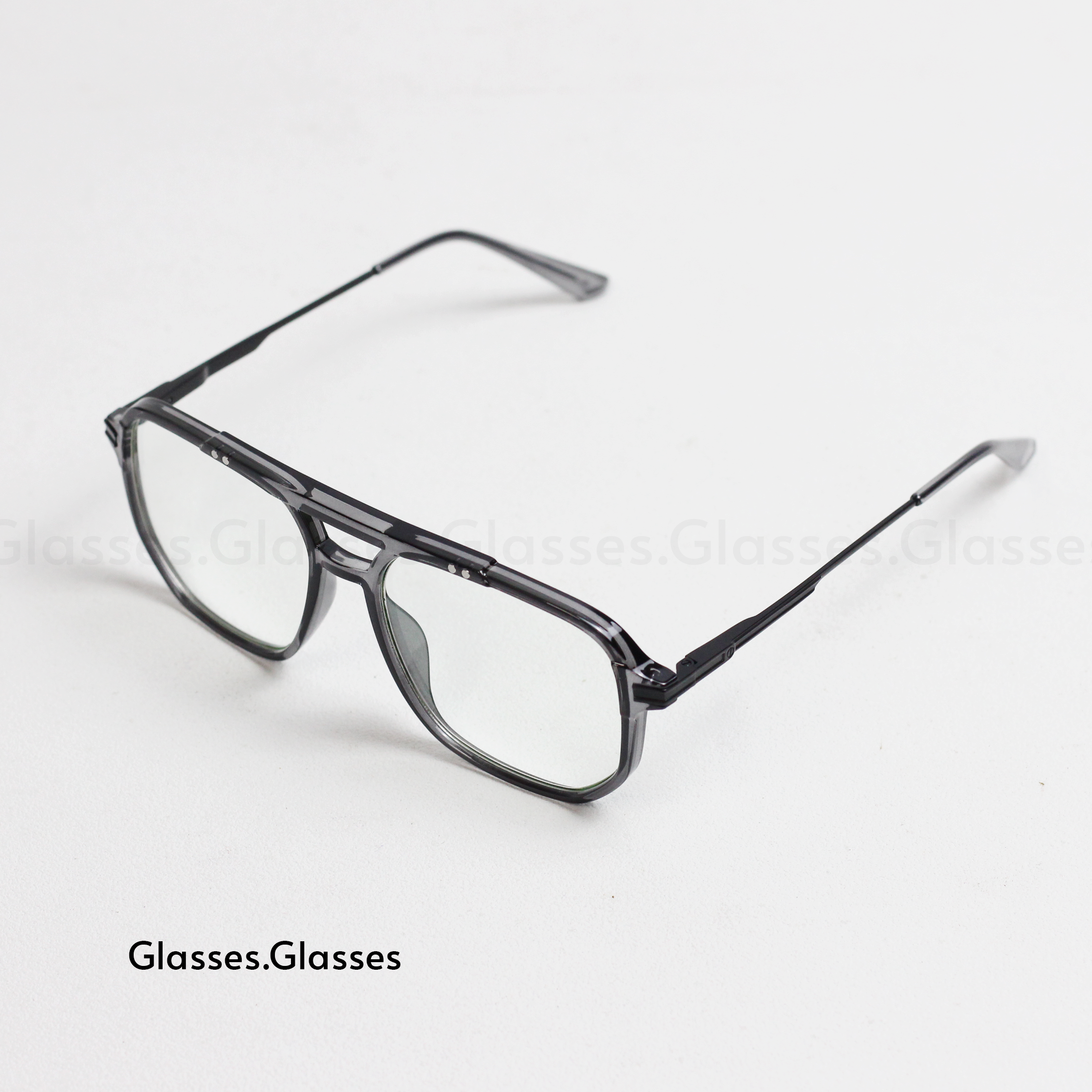 Devon - Plastic Titanium Frame Rectangle Glasses