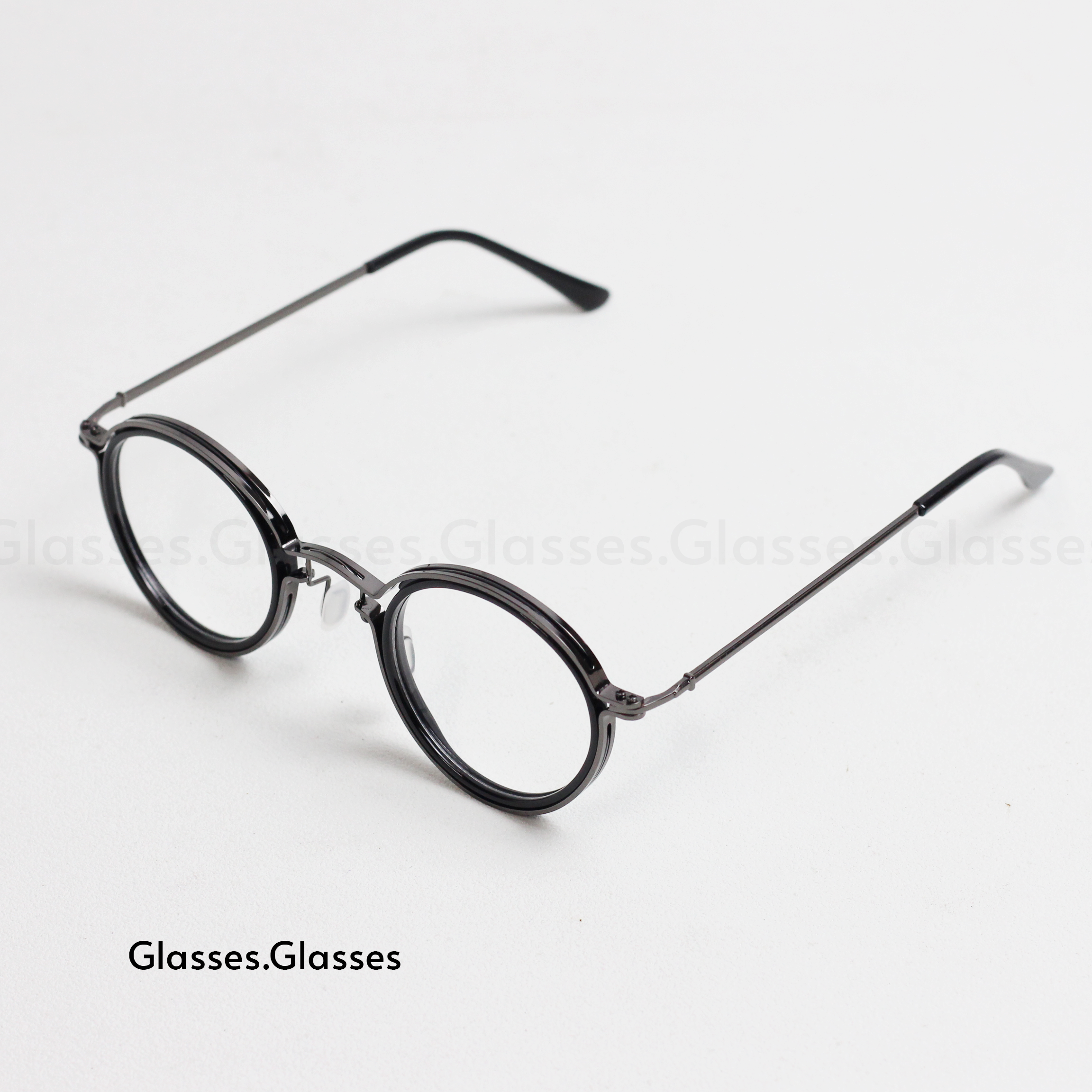 Martin - Alloy Frame Round Glasses