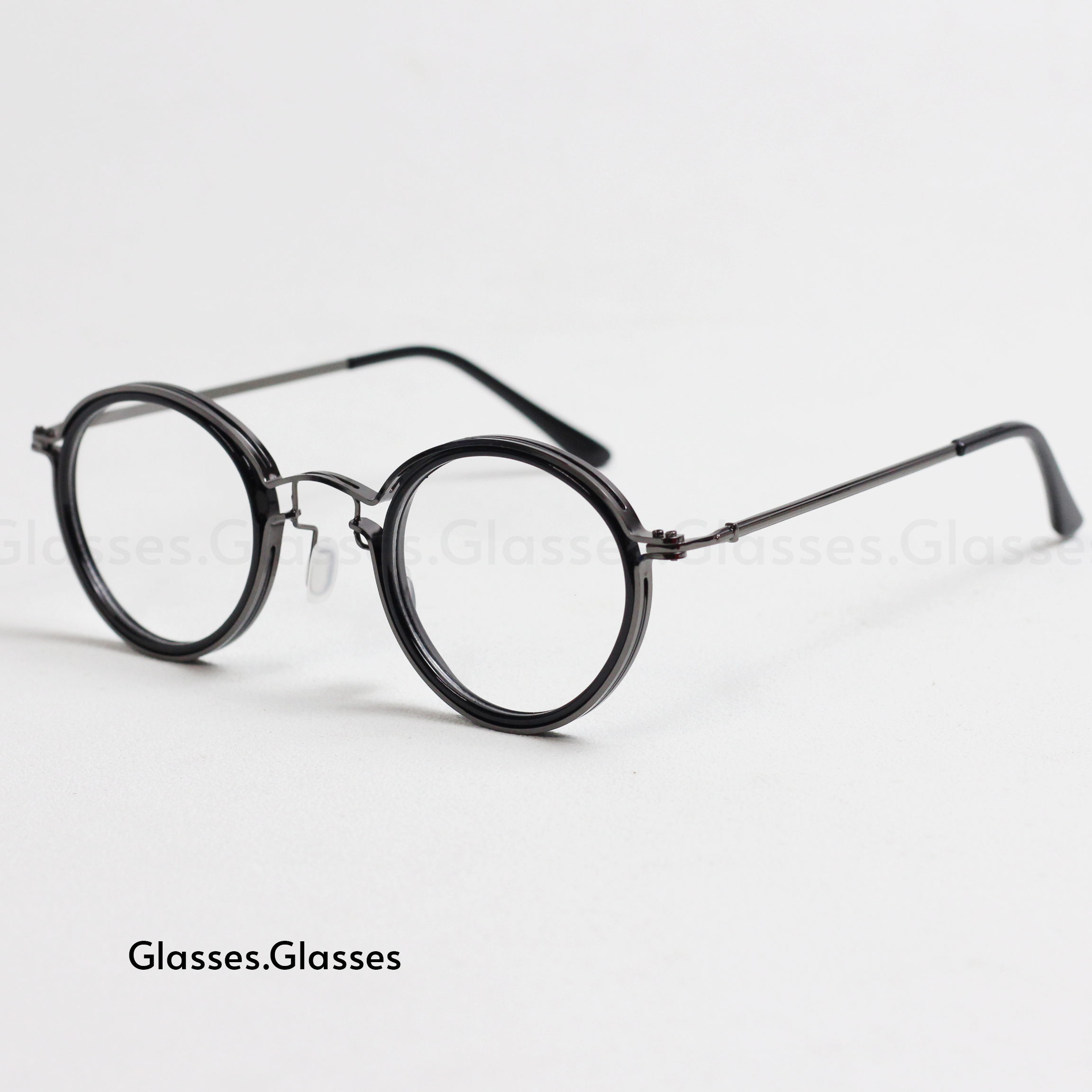 Martin - Alloy Frame Round Glasses