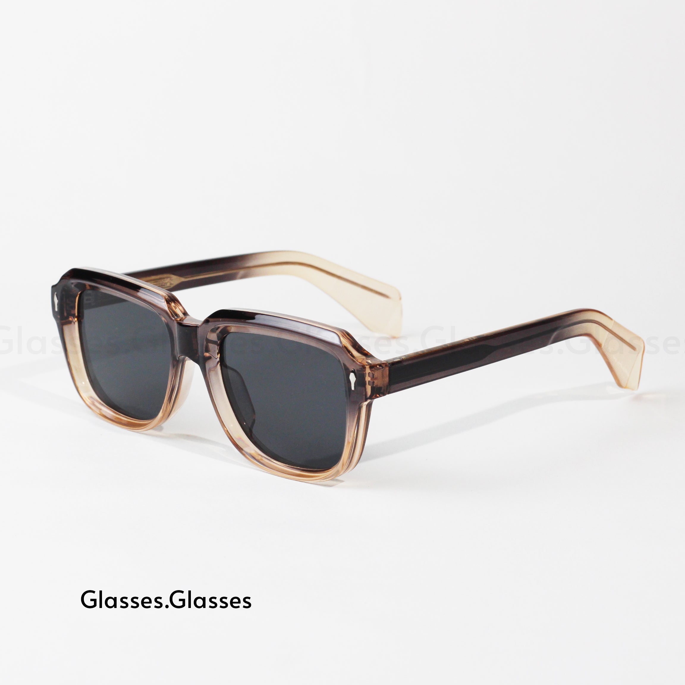 Golden - Acetate Frame Square Glasses