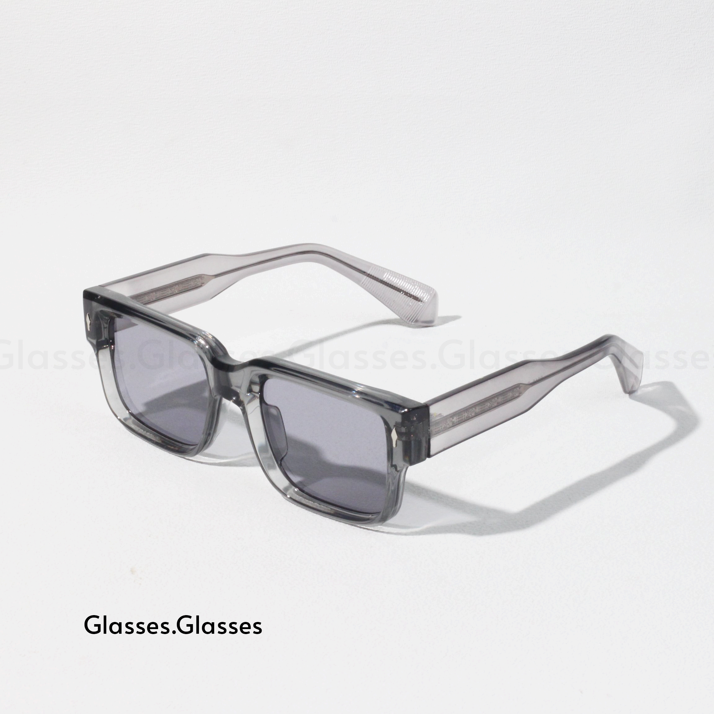 Swallow Thick Square Frame CP Acetate Sunglasses